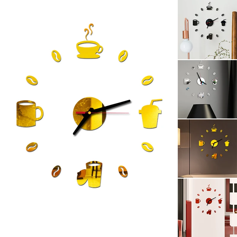 

Creative Modern European Acrylic DIY Wall Stickers Clock Home Art Decoration
