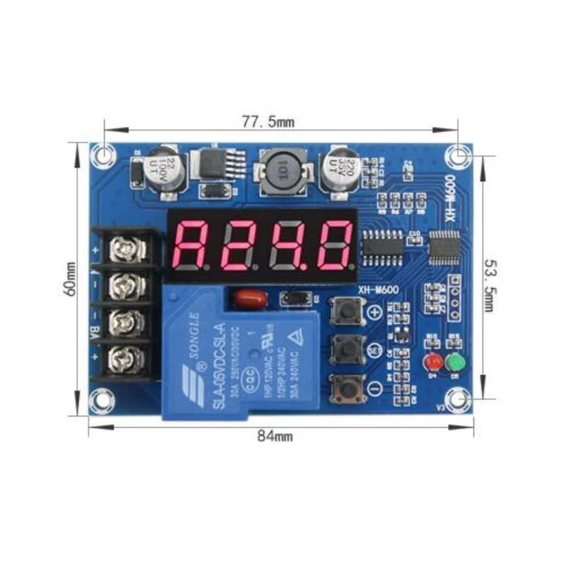 FULL-Xh-M600 модуль управления зарядным устройством 6-60 в для хранения литиевой батареи, плата защиты зарядки, контрольный элемент для батареи 12 в 24 в 48 в