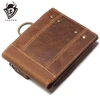 2021 Vintage Genuine Leather Men Wallets Removable Card ID Holders With Key Chain Short Bifold Male Organizer Walets Coin Bag 1