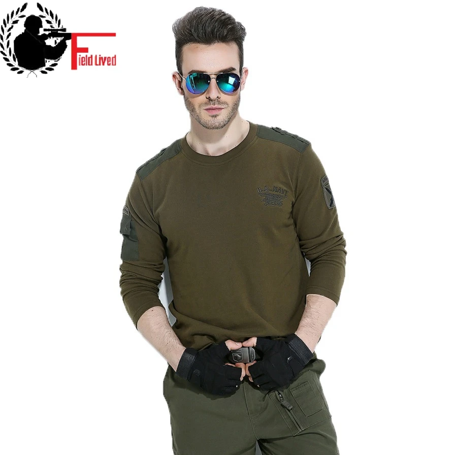 Buy Tactical T Shirt Militaria Men's Thickening Long