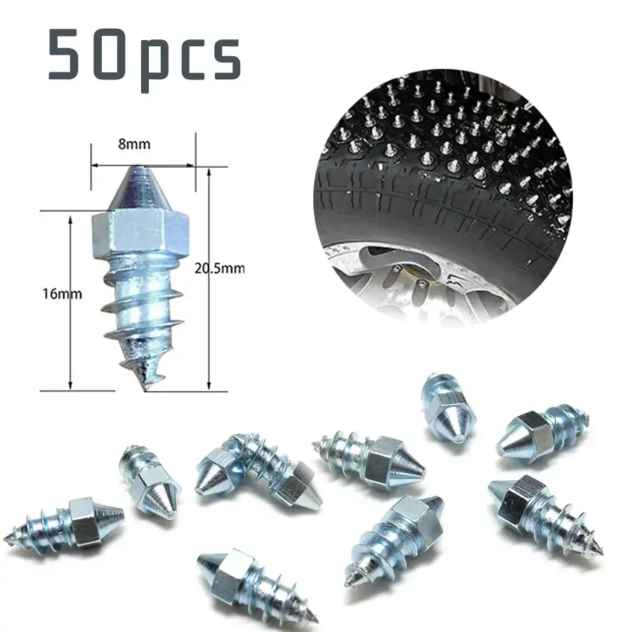 50X Car Winter Tire Studs Tip Wheel Screw winter Non slip With Special