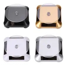 100*100*40mm nova vitrine solar 360 turntable girando jóias relógio suporte de exibição abs suporte de jóias rack vitrine