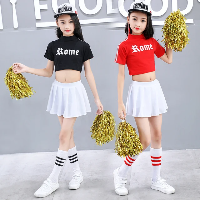 US $13.60 Songyuexia Children's performance clothing cheerleading Childen short-sleeved sports Cheerleading d