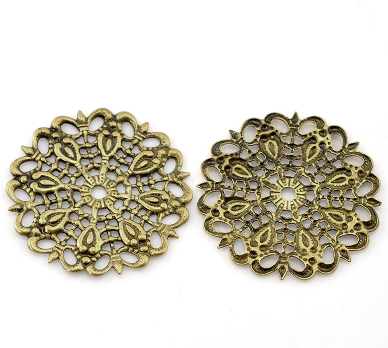 

DoreenBeads 50PCs Antique Bronze Hollow Stamping Embellishments Findings 25x25mm(1"x1") (B21887) yiwu
