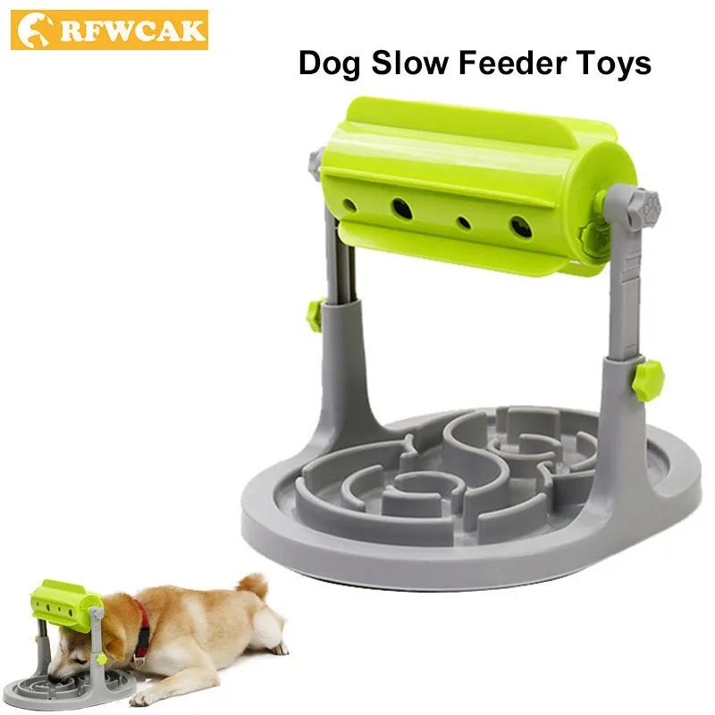 RFWCAK пищевые обработанные игрушки для собак и кошек кормушка обучающая собака головоломка Интерактивная IQ обучающая игра игрушка анти-дроссель медленная кормушка миска