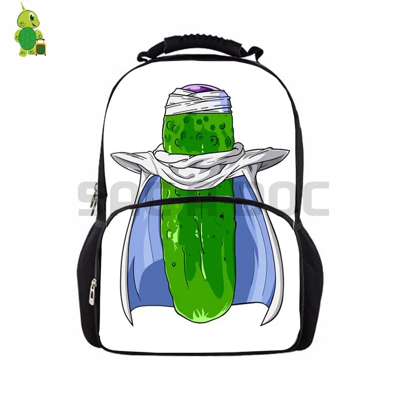 

Funny dragon ball Piccolo Cucumber Backpack Women Men Laptop Backpack School Bags for Teenage Boys Girls Travel Rucksack