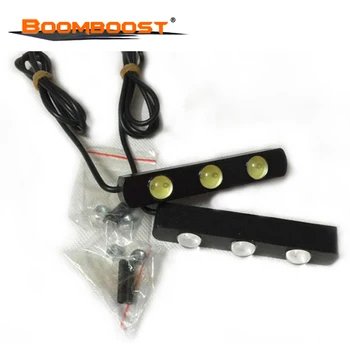 

DC 12V 2Pcs/lot LED Running Lights Waterproof For Car Parking Fog Lamp Reverse Lights White 3 LED Eagle Eye Lights