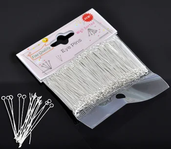 

DoreenBeads (300PCs) Well Sorted SP Eye Pins 4cm (B13048) yiwu