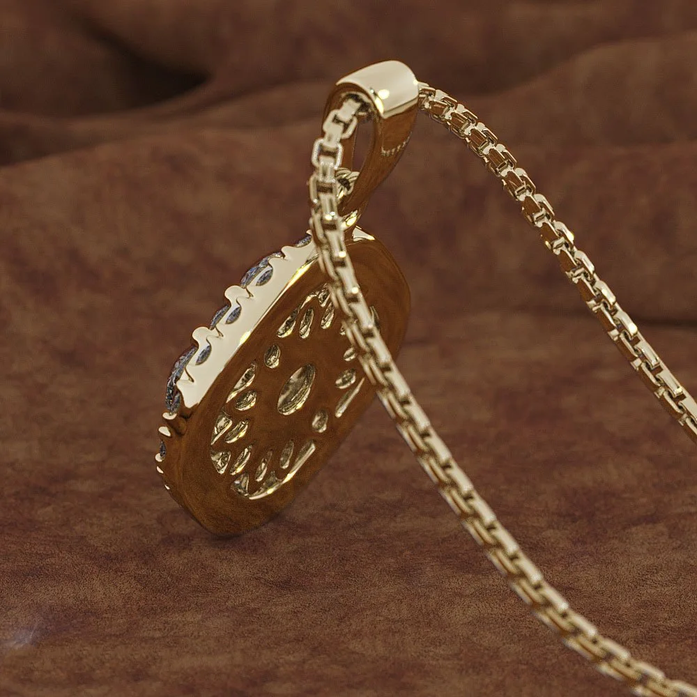 Najtaniej 18K różowe złoto 2 karaty wisiorek diamentowy kwadratowy Bijoux 18K złoty chalcedon Bizuteria kobiety biżuteria naszyjnik pierscionki kamień szlachetny