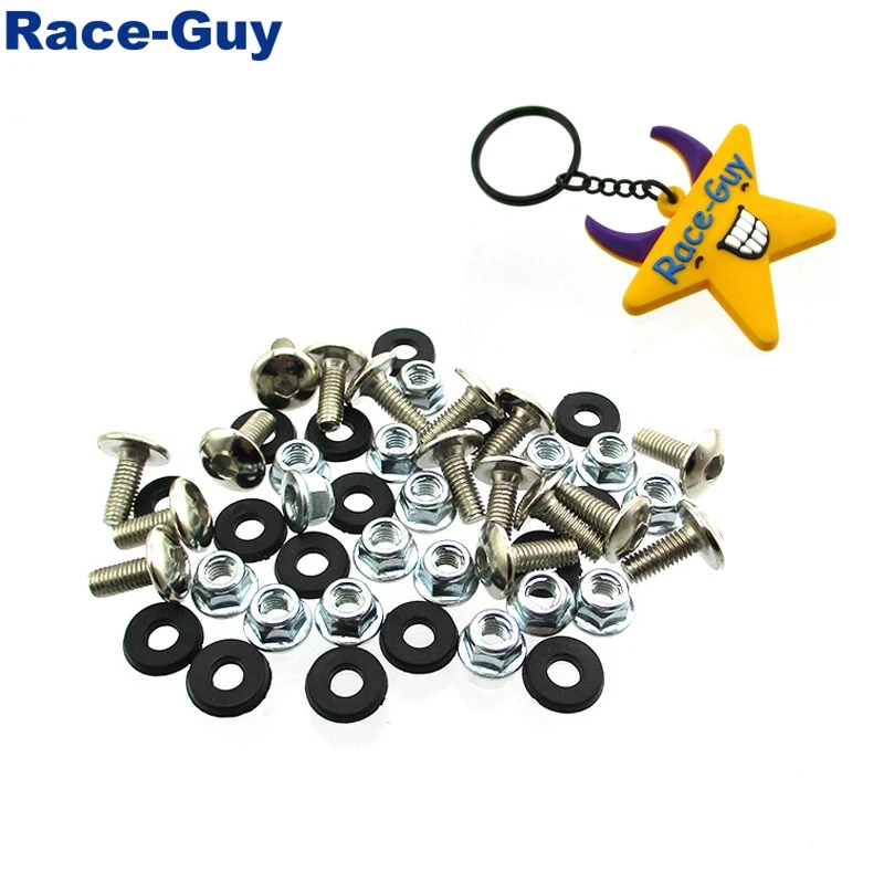 

16pcs M6 X 16 Plastic Fender Bolt Washer Nut Screw Kit For 50cc 70cc 90cc 110cc 125cc ATV Quad 4 Wheeler