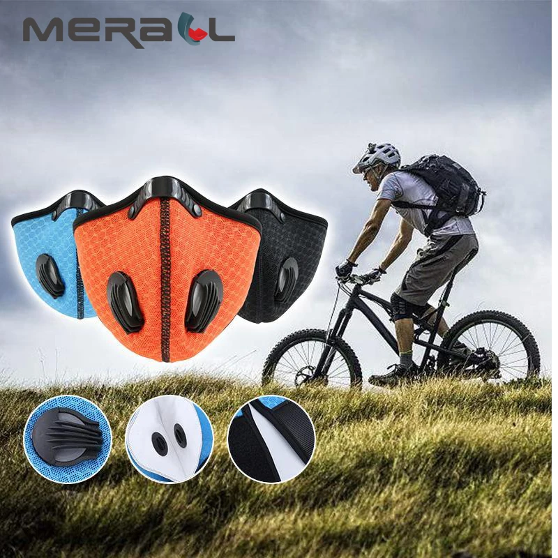 

Mouth Mask Anti Dust PM2.5 Filter Sports masks style Anti-Pollution Outdoor Travel Anti-fog Haze Mask Black Unisex Face