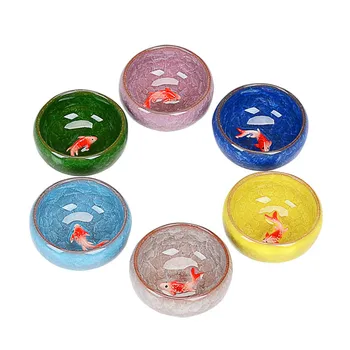 

5 Units 6 Units For Sale / Chinese Kungfu Tea Cup Ceramic Ceramic Enamel / Fish / Broken Ice Bowl / Cup Of Tea 50 Ml