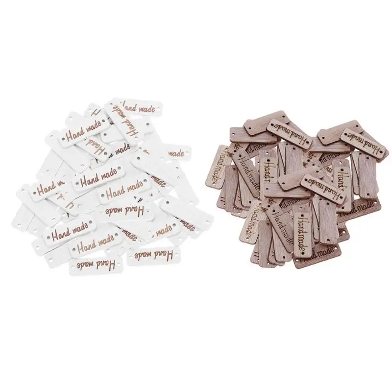 

50pcs Handmade Wood Button Cloth Scrapbooking Craft DIY Sewing Accessories Decoration Buttons Decoration Crafts