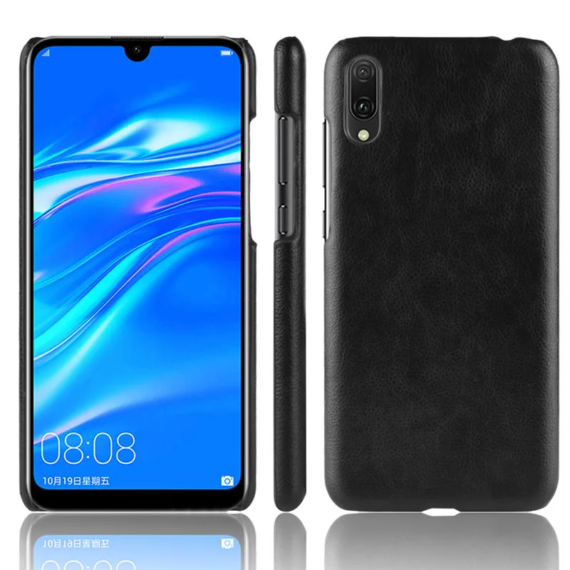 

Huawei Honor 8C BKK-L21 Case Colored Litchi Grain Quality PC Back Cover Hard Case for Huawei Y7 Pro 2019 Y7Pro Honor8C 6.26 inch