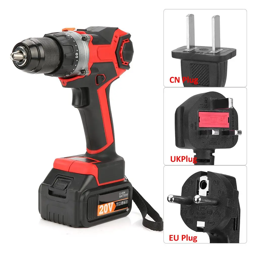 

Rechargeable Li-ion Cordless Brushless Electric Drill Household Power Tool 220V Electric Drills
