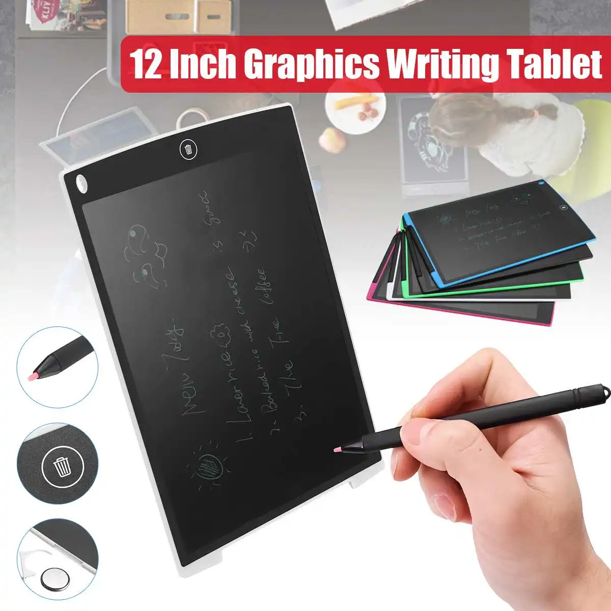 

12 LCD Writing Tablet Pads for Boogie Board Jot Style eWriter Boards LCD Handwriting Pad Kids Writing Board Children Gifts