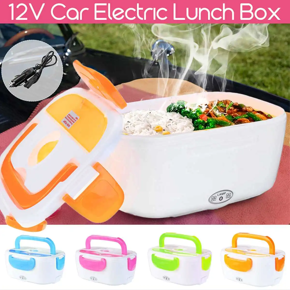 1.05L 12 В в Подогрев автомобиля Plug Отопление Bento коробки для обедов Открытый Пикник еда теплее контейнер школы Office дома путешествия