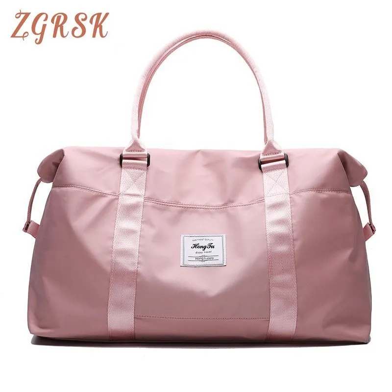 

Woman Nylon Organizer Travel Handbag Bags Carry On Luggage Bags Female Duffle Bags WomenTravel Tote Large Weekend Bag Women