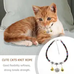 Милый щенок собака кошка воротник с колокольчиком ожерелье с котом средства ухода за кожей Шеи Галстук вязальная веревка домашних