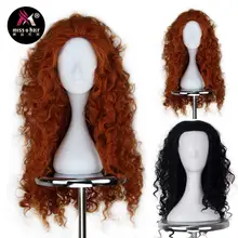 Miss U волосы женские пушистые длинные красновато-медный коричневый черный цвет вьющиеся волосы Хэллоуин косплей костюм парик для взрослых