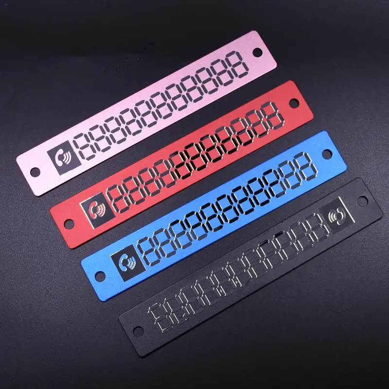 

Car Temporary Parking Sign Mobile Phone Number Model Sign Car Moving Contact Card Metal Sun-protective Supplies Accessories