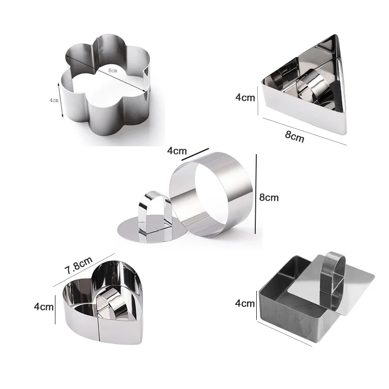 Инструменты для торта из нержавеющей стали муссы для торта резаки для форм торта кольцо для муссов и десертов формочка с толкателем подъемника кулинарные кольца 277