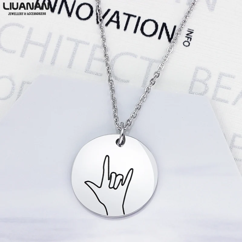 Sister Gifts Best Friend Necklaces Love You Hand Gestures Necklace Cool Gift Ideas for Daughters Fun Gifts for Awesome Ladies