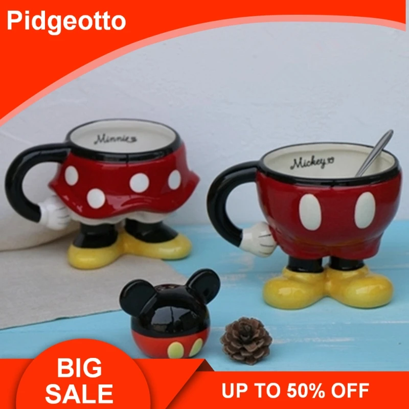 

Hot Sale Cute Cartoon Ceramic Coffee Mug 3D Hand Painted Water Cup With Mouse Designed Child's Drinking Cup Free Shipping