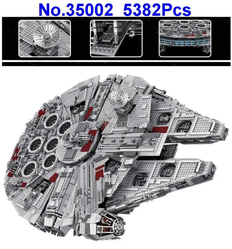 

35002 5382pcs star wars millennium force awakens lele 5 figures building block 10179 Toy