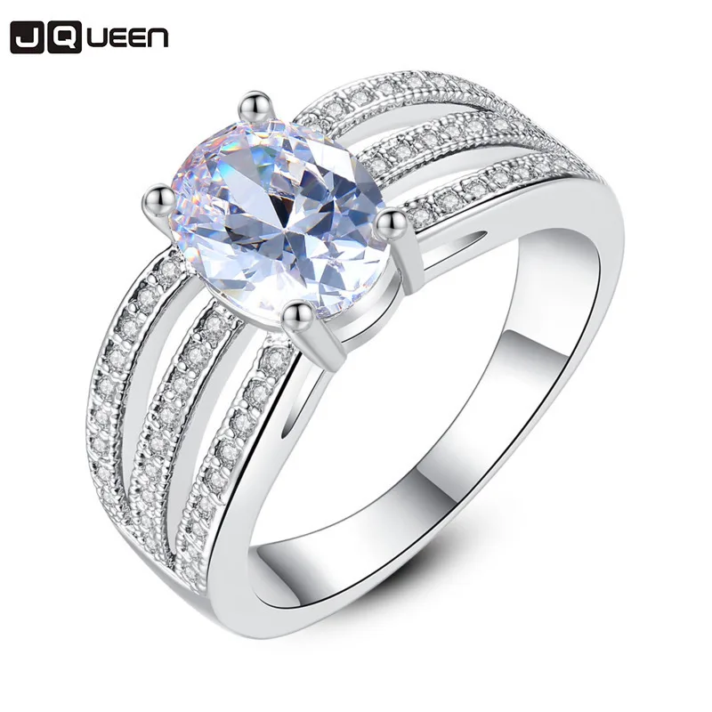 Classical White Cubic Zirconia Wedding Engagement Ring For Woman Girls Austrian Crystal Gift Rings Bague Femme 2019 New | Украшения и