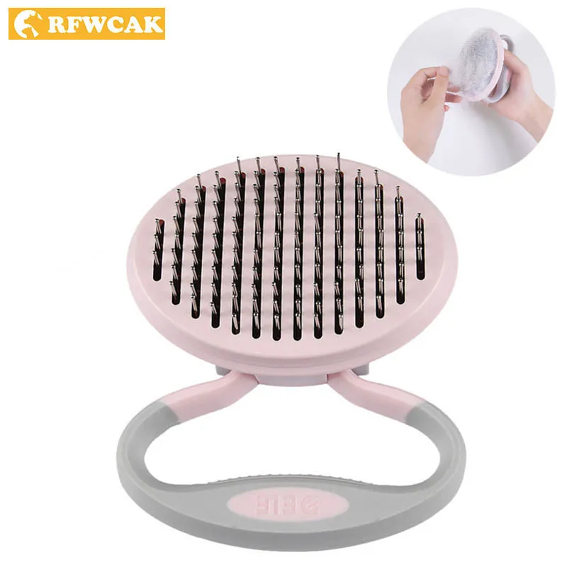 RFWCAK Pet Grooming Comb For Cats Dogs Steel Pin Dog Hair Trimmer Long Pets Brush Combs Cat Slicker Supplies | Дом и сад