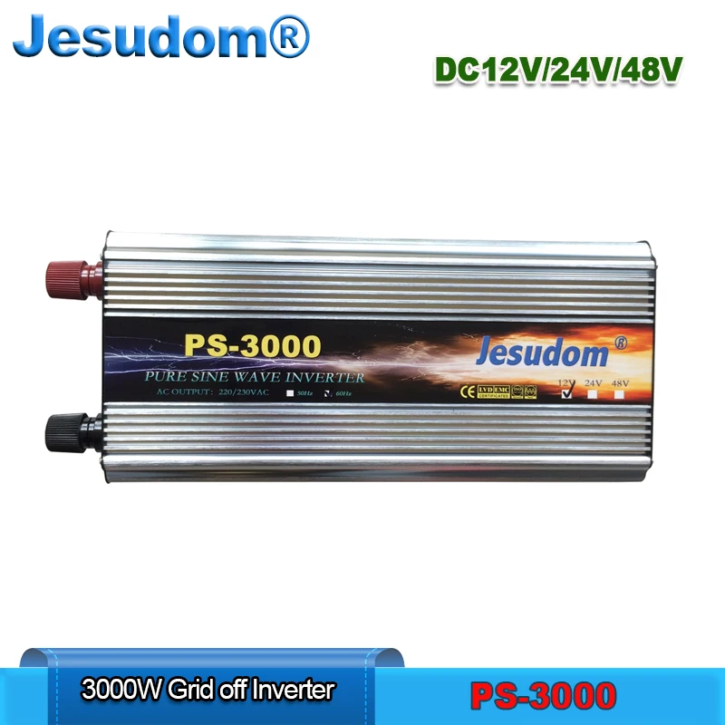 

PS3000 High Frequency Inverter with Pure Sine Wave Output Combine with LCD Display +LED DC12/24/48V To AC 220V/230V/240V 50/60HZ
