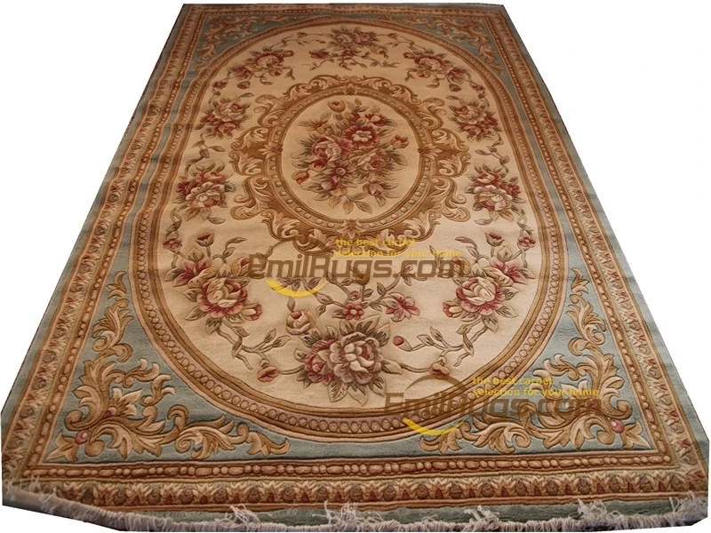 Вискозный французский ковер около ручной Узелок толстый плюшевый французский коврик «савонри» ковер, сделанный на заказ 6,4 'X 9,51' lx1612 292 gc85savyg28