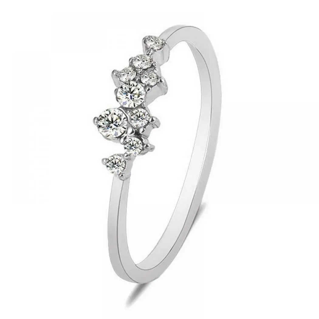 Engagement Women Gold Jewelry Fashion Gift Silver Rhinestone Wedding Ring | Украшения и аксессуары
