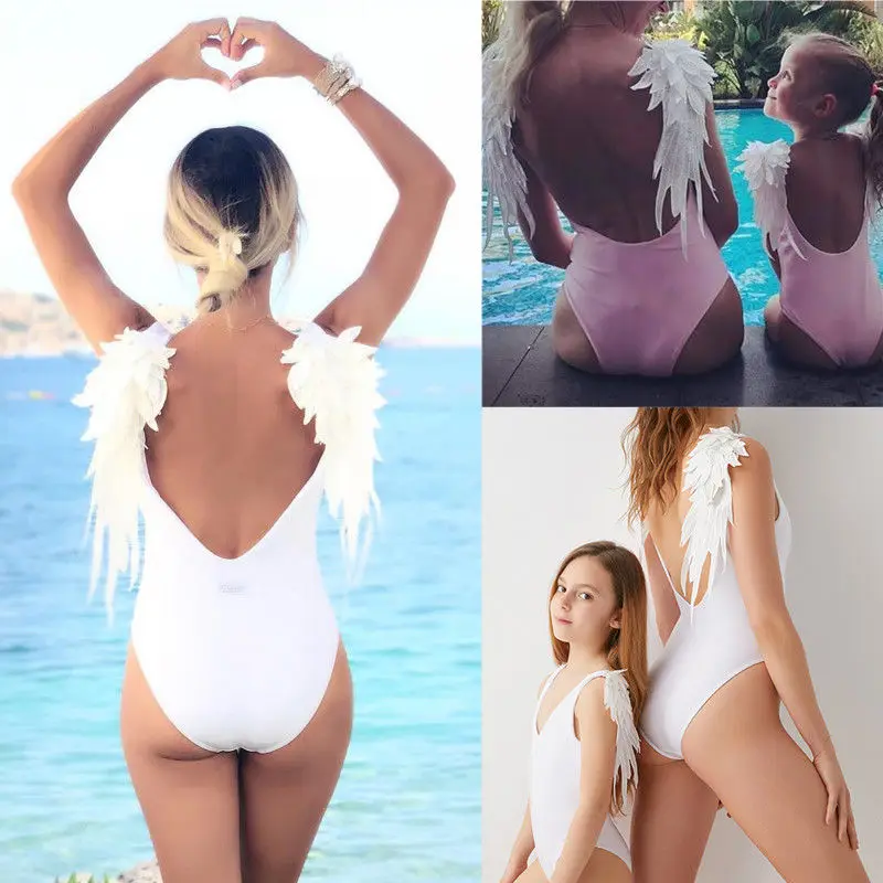 Новинка 2019 года Семейные комплекты купальные костюмы купальники для мамы и дочки