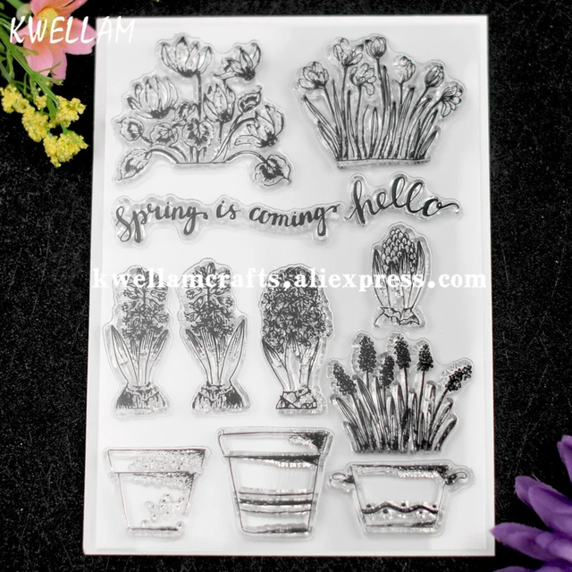 Scrapbook Stamps Rubber Stamp, Clear Stamp Pot Scrapbooking