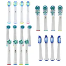 

4pcs Replacement Toothbrushes Heads For Tongue Cleaner Action Precision Oral B Hygiene Floss Soft Bristle Electric Brushes Heads