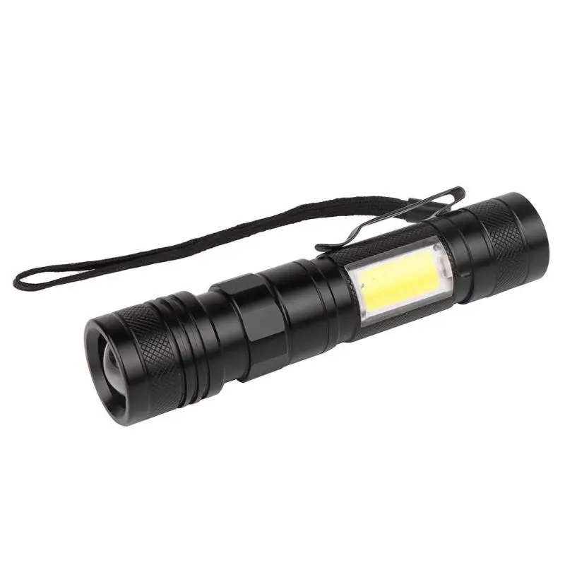 LED Flashlight Zoom LED Lamp Torch 3 Modes Camping Lamp Waterproof USB Charging Lantern for Camp