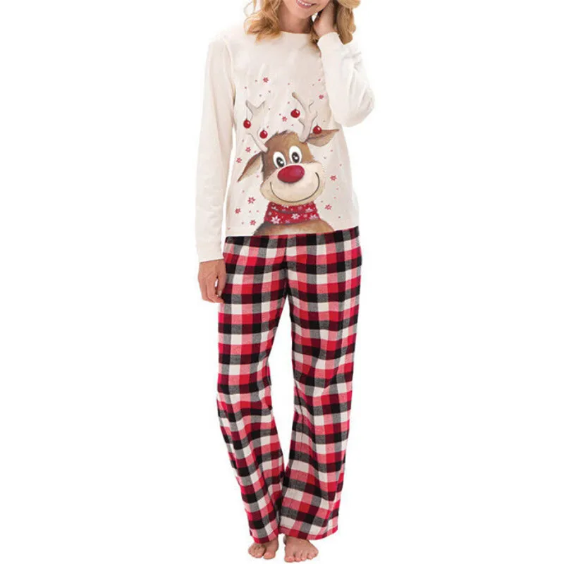 Рождественский наряд для родителей и ребенка Пижамы новые Рождество Семейные комплекты Новогодняя одежда модные Papa And Mama»(«Я люблю папу и маму») Детская Пижама с дизайном «олень»
