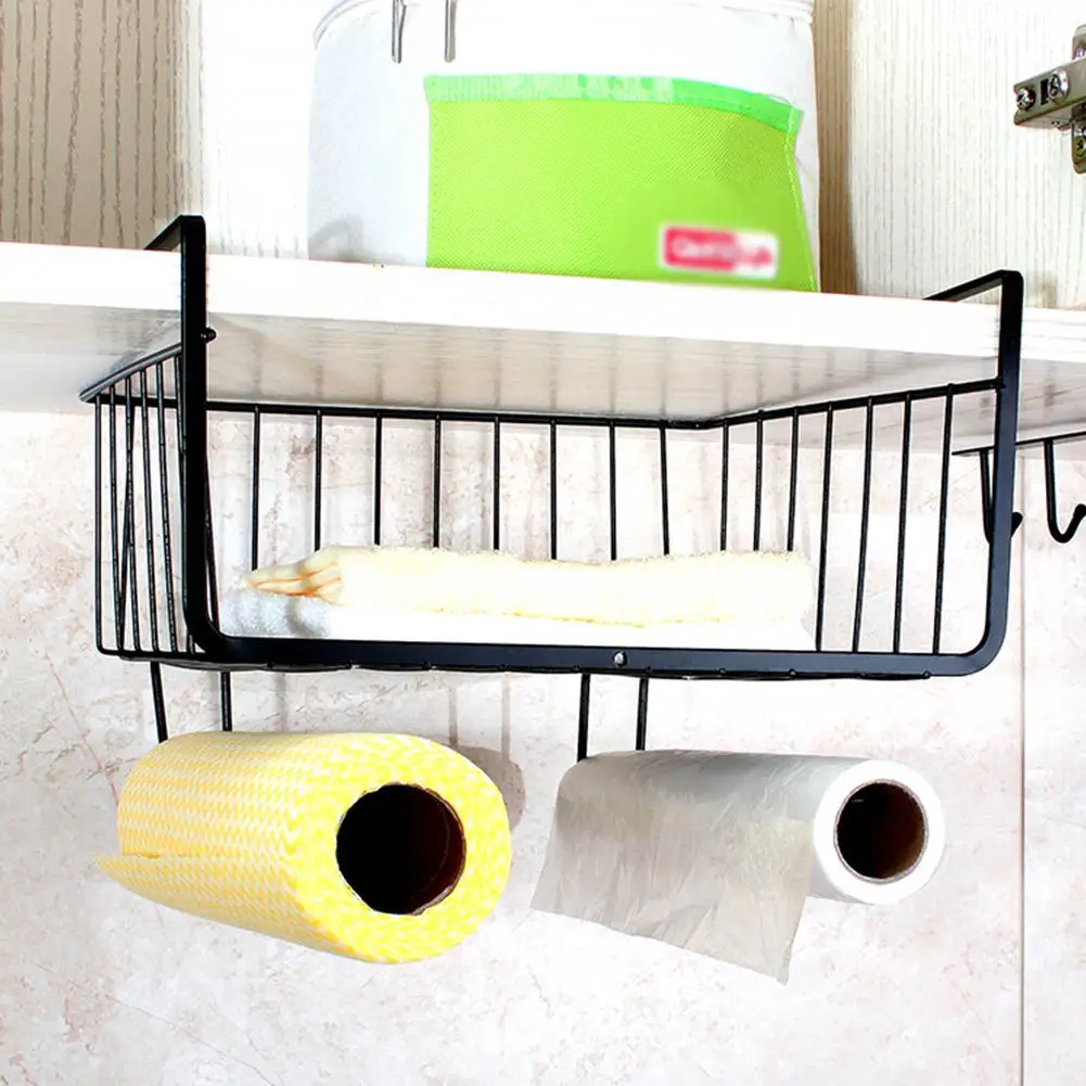 

Multifunctional Hanging Storage Basket Home Kitchen Carbon Steel Space Saving Storage Rack Shelf Holders Cupboard Wine Cabinet