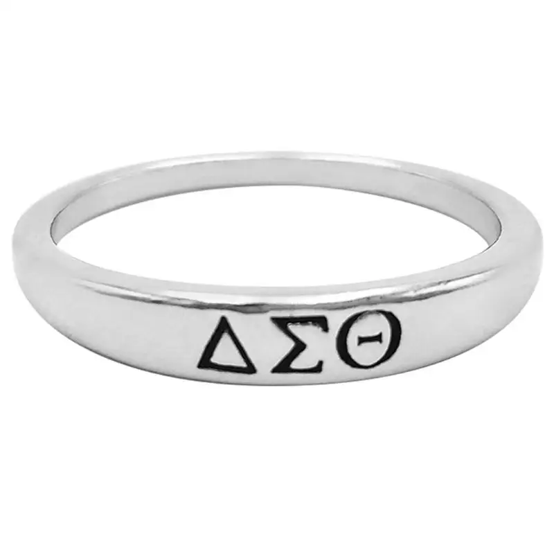 Модные женские и мужские кольца в стиле унисекс с надписью Delta Sigma Theta|Кольца| |