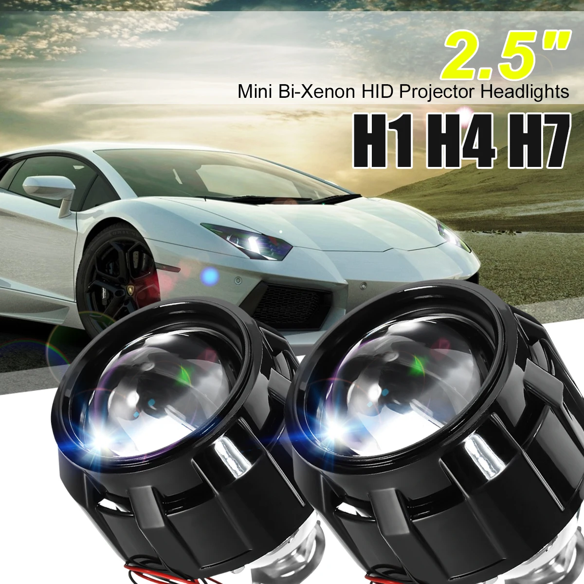 2 5 дюймовый мини WST для HID биксеноновых линз проектора + кожухи LHD RHD автомобиля
