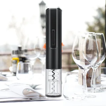 

Household Electric Automatic Red Wine Bottle Opener Exquisite Plastic One-Button Bottle Opener Foil Cutter Gift For Friends