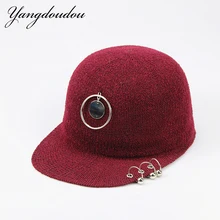 Yangdoudou Новое поступление бейсболка высокого качества козырек металлическое кольцо для женщин бейсболка хип-хоп летняя шляпа от солнца Casquet