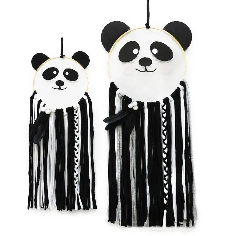 1PC INS Style Panda Father and Mother Shaped Dream Catcher Pendant Children's Room Bedroom Hanging Wall House Decoration | Дом и сад