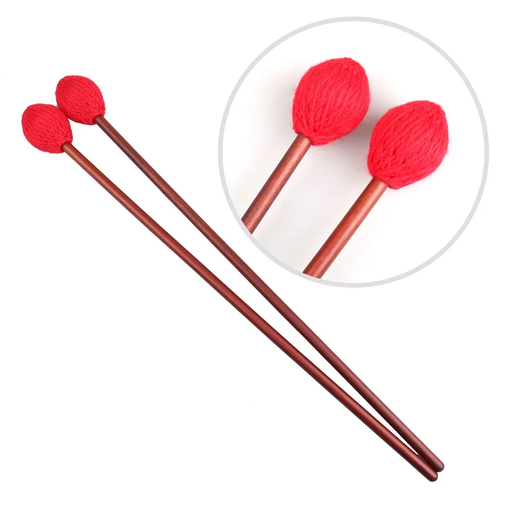 Высококачественная средняя жесткая пряжа Marimba Mallets синяя красная нейлоновая