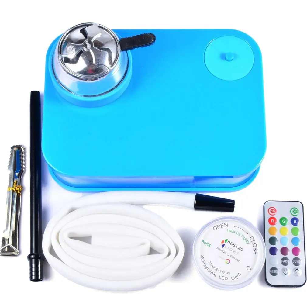 

Portable Acrylic Hookah Box Arab Hookah Set With Led Smoking Accessories