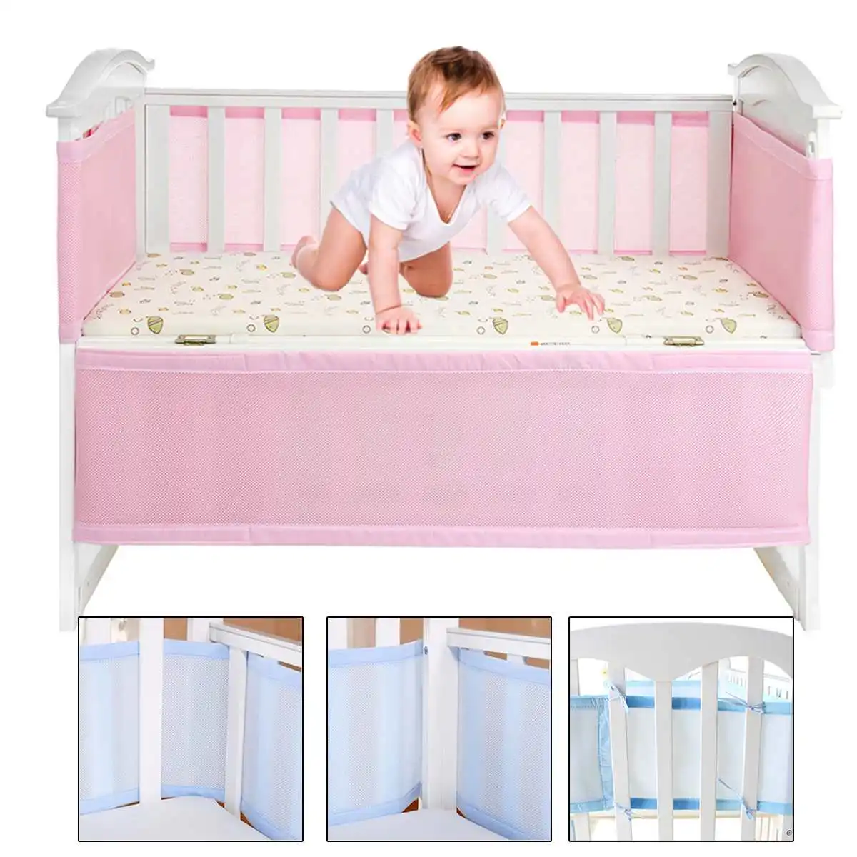 Baby Bedding Sets Baby Breathable Beddings Crib Bumper Infant Bed Around Cot Safety Fence Sheets Nursery Crib Protector Toddler Baby Bedding Sets Baby Breathable Beddings Crib Bumper Infant Bed Around Cot Safety Fence Sheets Nursery Crib Protector Toddler
