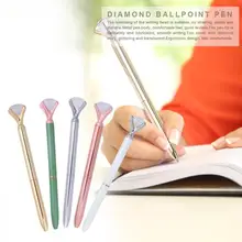 Большой Карат флеш-накопитель со стразами драгоценный камень шариковая ручка металлическое кольцо ролик шариковые ручки студент, школа, офис Канцелярские принадлежности подарки дропшиппинг