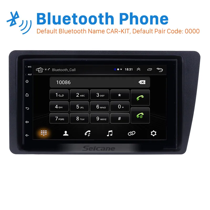 

Seicane Car Stereo Radio GPS Navi Android8.1 Head Unit Player For Honda Civic 2001-2005 Support Mirror Link SWC left hand drive